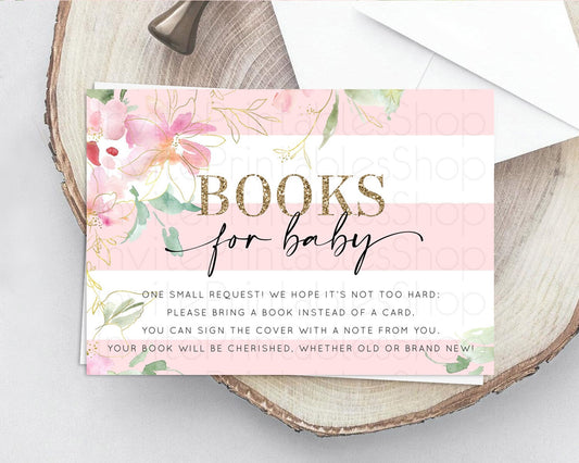 Editable Secret Garden Books For Baby Card Boho Wildflower Book Insert Paste