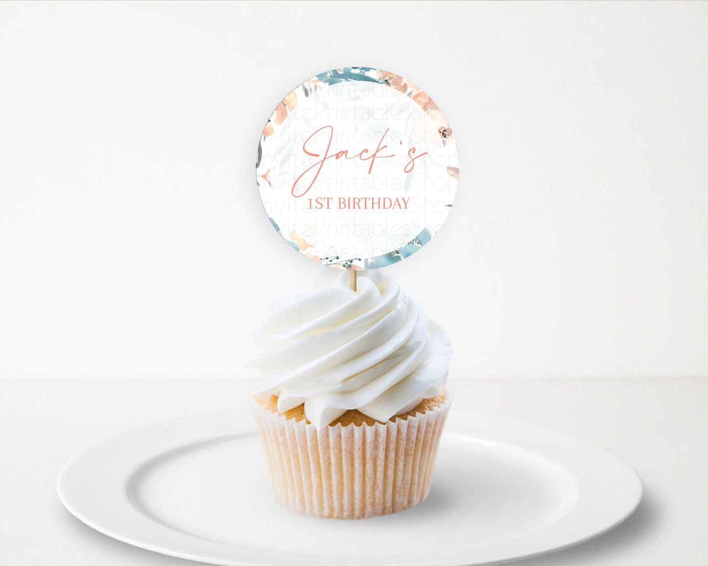 Secret Garden Cupcake Toppers Wildflower Cupcake Toppers Pastel Flowers Cupcake Toppers Enchanted Garden Boho Floral First Birthday D10190