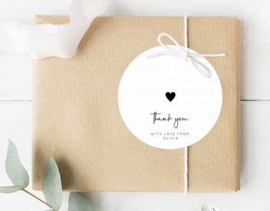 Editable Minimalist Thank You Tags White Thank You Gift Tags Minimal Favor T