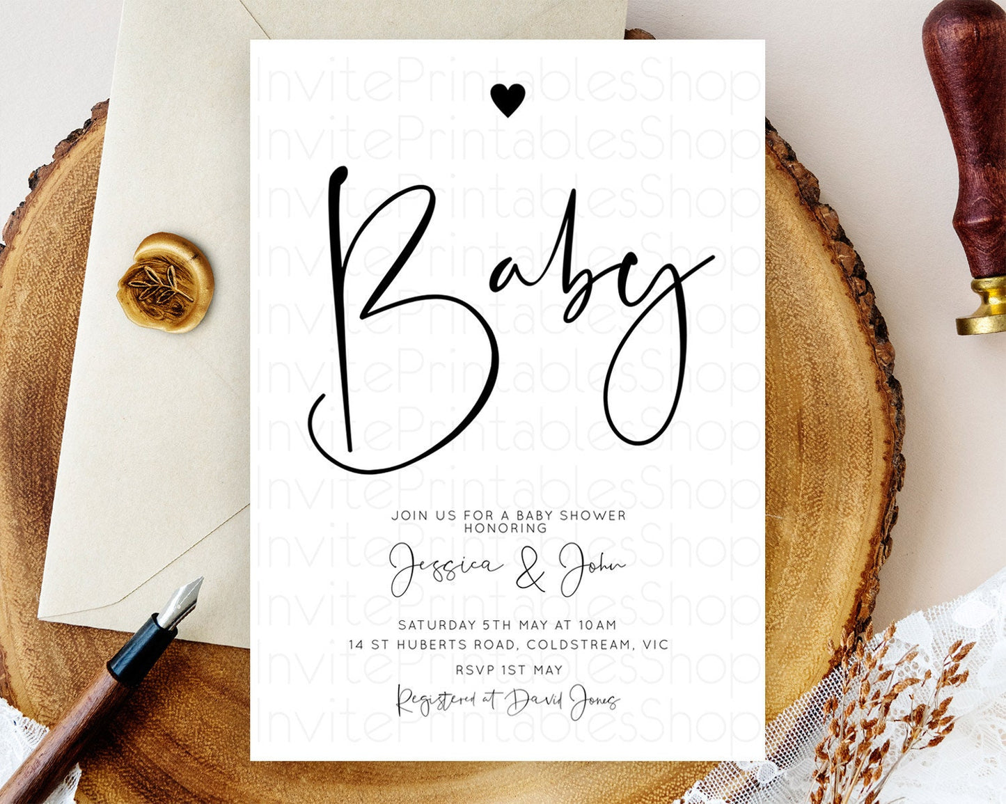 Minimalist Baby Shower Invitation White Black Baby Shower Invitation Minimalist Baby Shower Invitation Plain Invites Modern Simple D11013