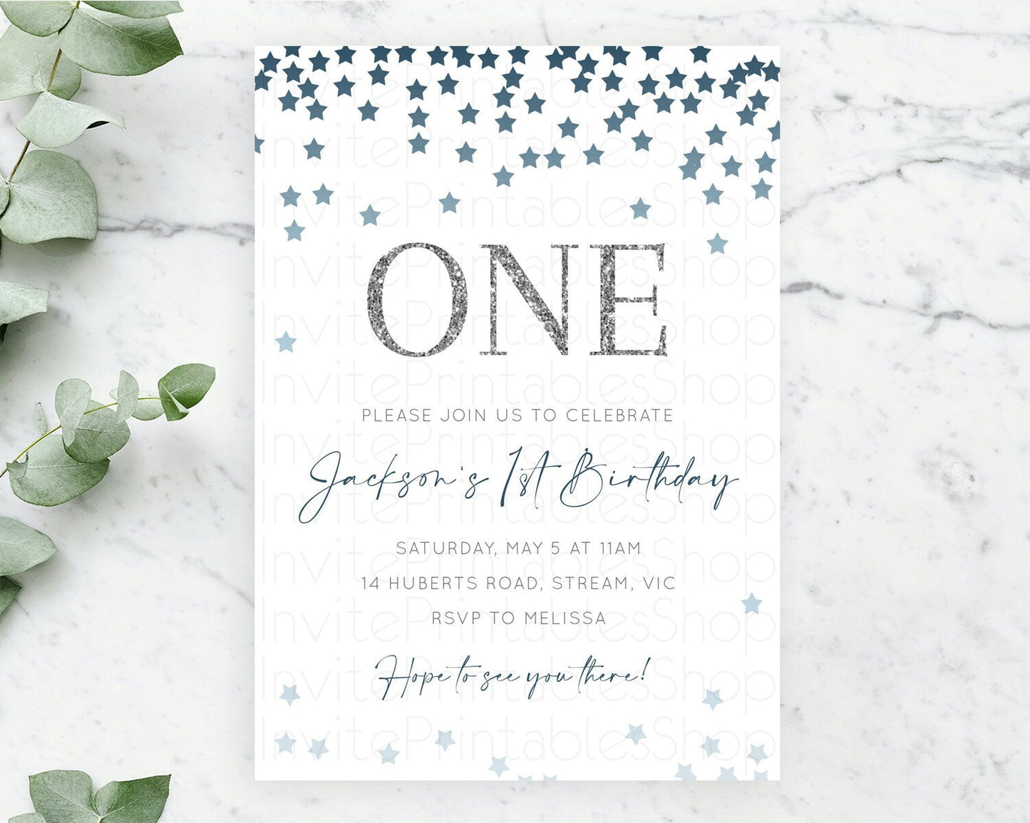 Star Birthday Invitation Pastel Stars Invite Shooting Star Party Rainbow Colorful Confetti Twinkle Little Star 2nd First Birthday D10308