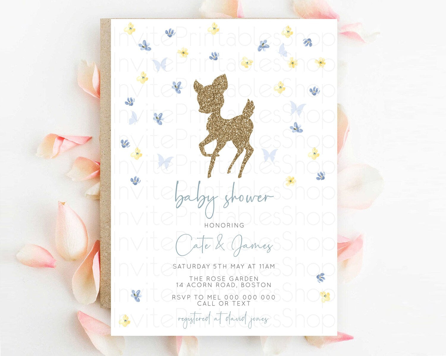 Editable Fawn Baby Shower Invitation Deer Baby Shower Invites Enchanted Fore