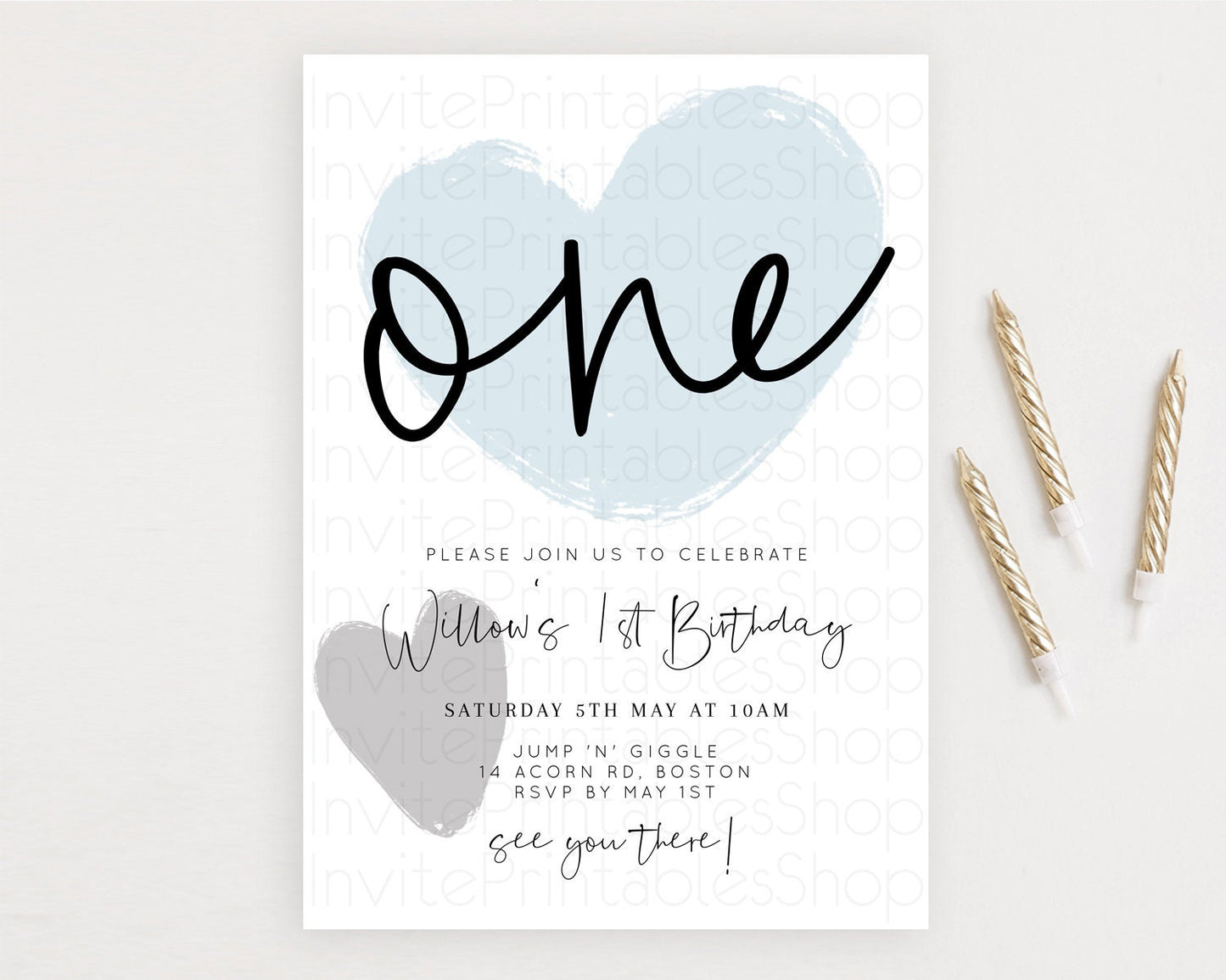 Minimalist Birthday Invitation White Black Invitation Minimalist Pastel Invitation Plain Invites Modern Simple 1st First Birthday D11012