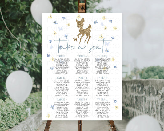 Editable Fawn Seating Chart Deer Seating Chart Enchanted Forest Party Butter