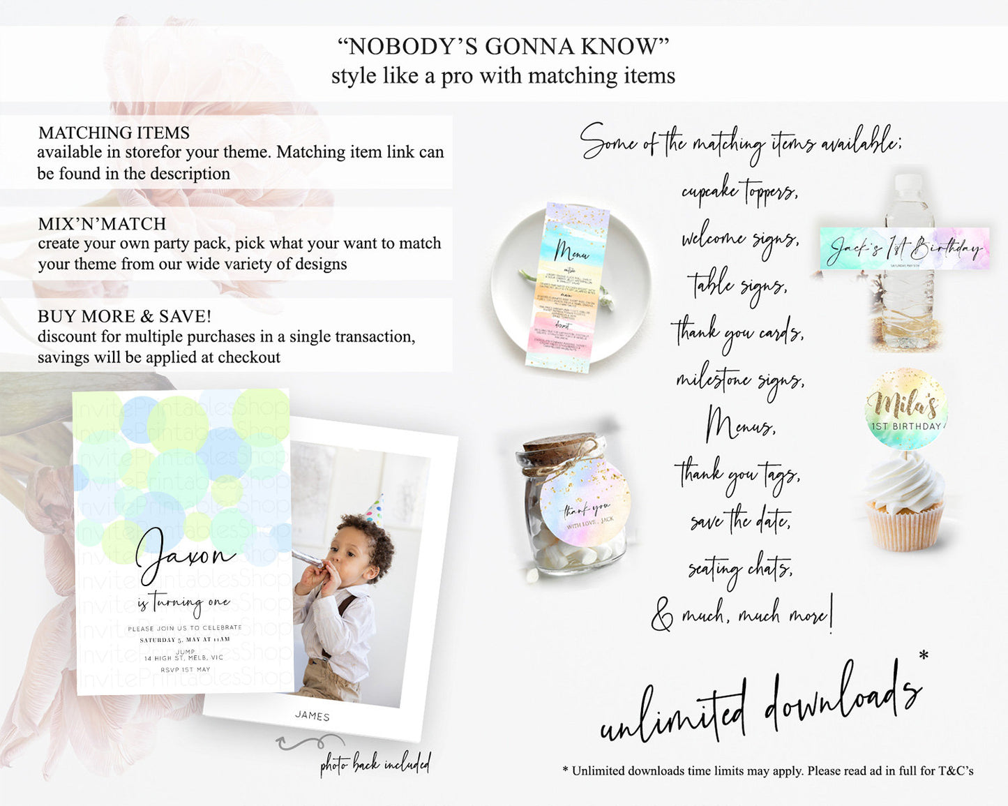 Pastel Birthday Invitation Pastel Confetti Birthday Invitation Bubbles Invitation Colorful Rainbow Confetti 2nd 1st First Birthday D10227