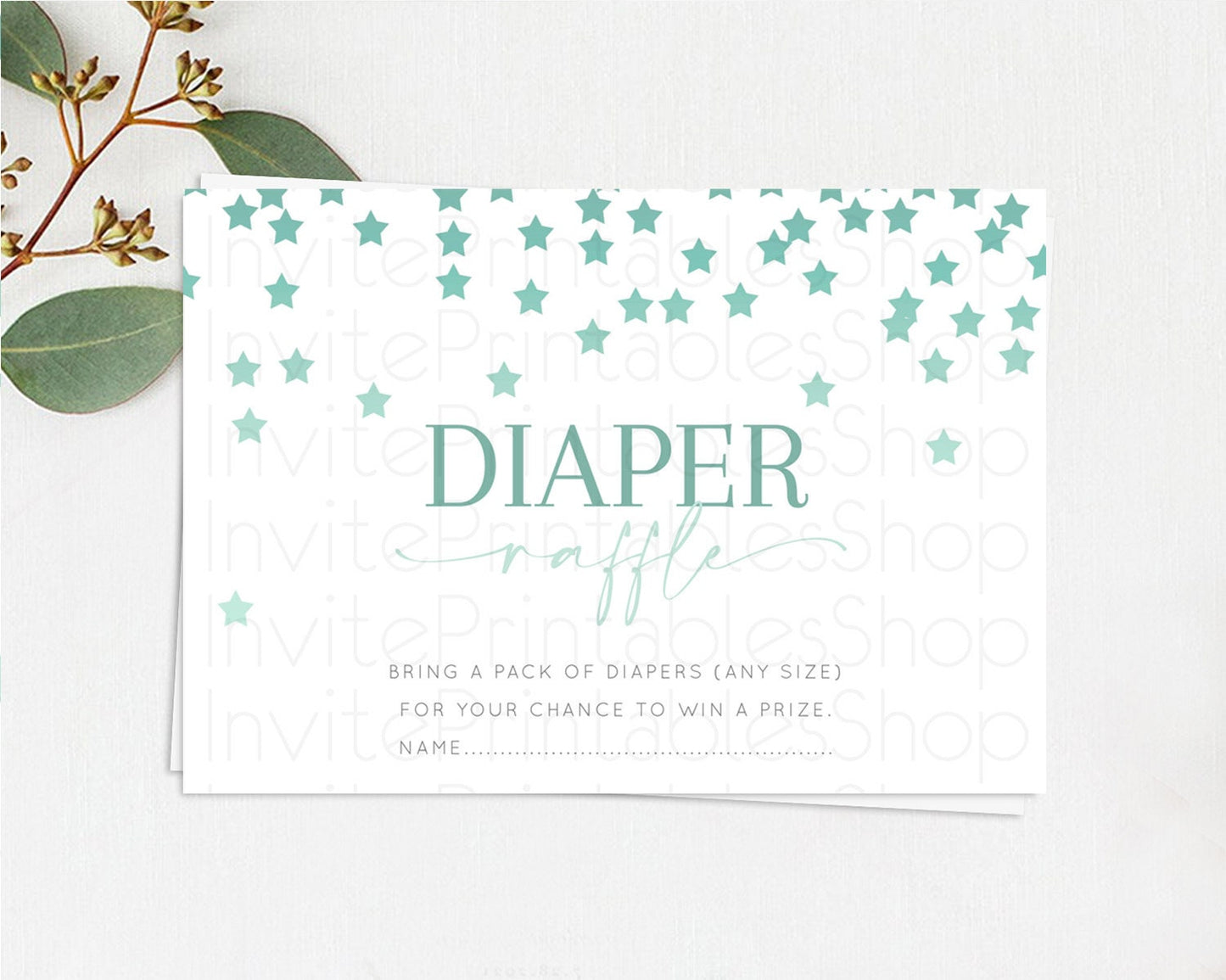 Pastel Star Diaper Raffle Card Shooting Star Diaper Raffle Insert Twinkle Little Star Diaper Ticket Rainbow Confetti Raffle Game D10310