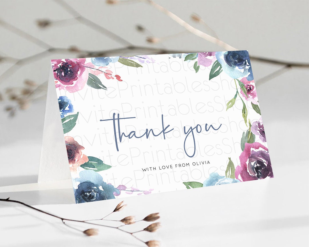 Thank You Card Guest Thank You Cards Details Notes Message Kids Birthday Baby Shower Flat Postcard