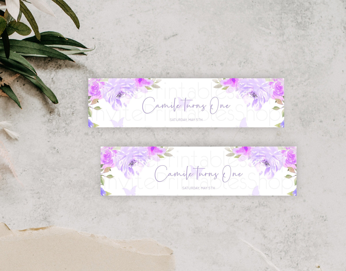 Wildflower Water Label Template Secret Garden Water Label Pastel Floral Garden Party Decor Boho Flowers Birthday Baby Shower Wedding D10719