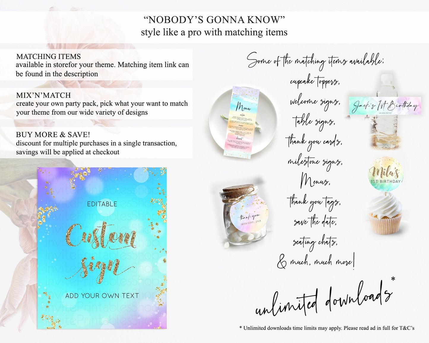 Mermaid Sign Sea Table Sign Decor Colorful Pastel Mermaid Under The Sea Pool Party 1st Birthday Baptism Baby Shower Bridal Shower D10573
