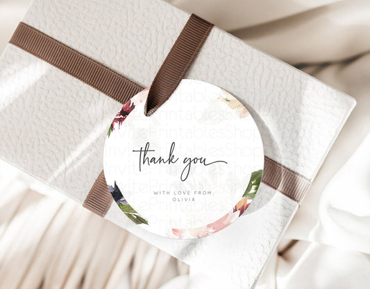 Editable Secret Garden Thank You Tags Wildflower Thank You Gift Tags Pastel