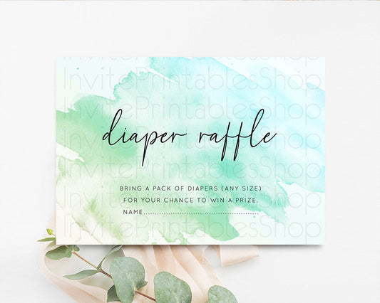 Editable Diaper Raffle Diaper Request Diaper Insert Card Baby Shower Diaper