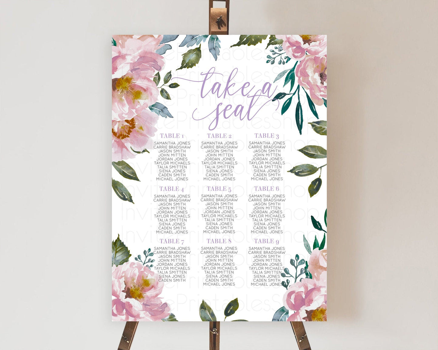 Secret Garden Seating Chart Wildflower Seating Chart Pastel Flowers Seating Chart Enchanted Garden Boho Floral Take A Seat Decor D10729