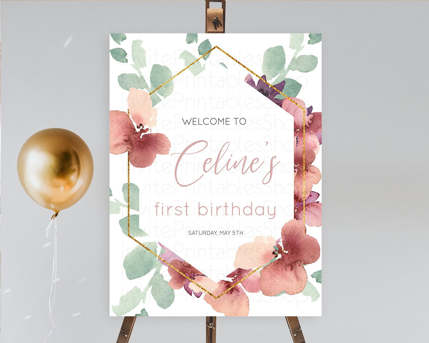 Secret Garden Welcome Sign Wildflower Welcome Board Pastel Flower Garden Welcome Poster Boho Wildflower First Birthday Welcome Sign D10964