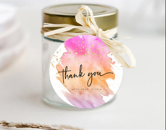 Editable Pastel Thank You Tags Rainbow Thank You Gift Tags Colorful Pastel F