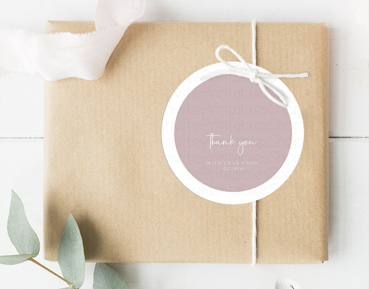 Editable Pink Thank You Tags Pastel Pink Thank You Gift Tags Pink Favor Tags