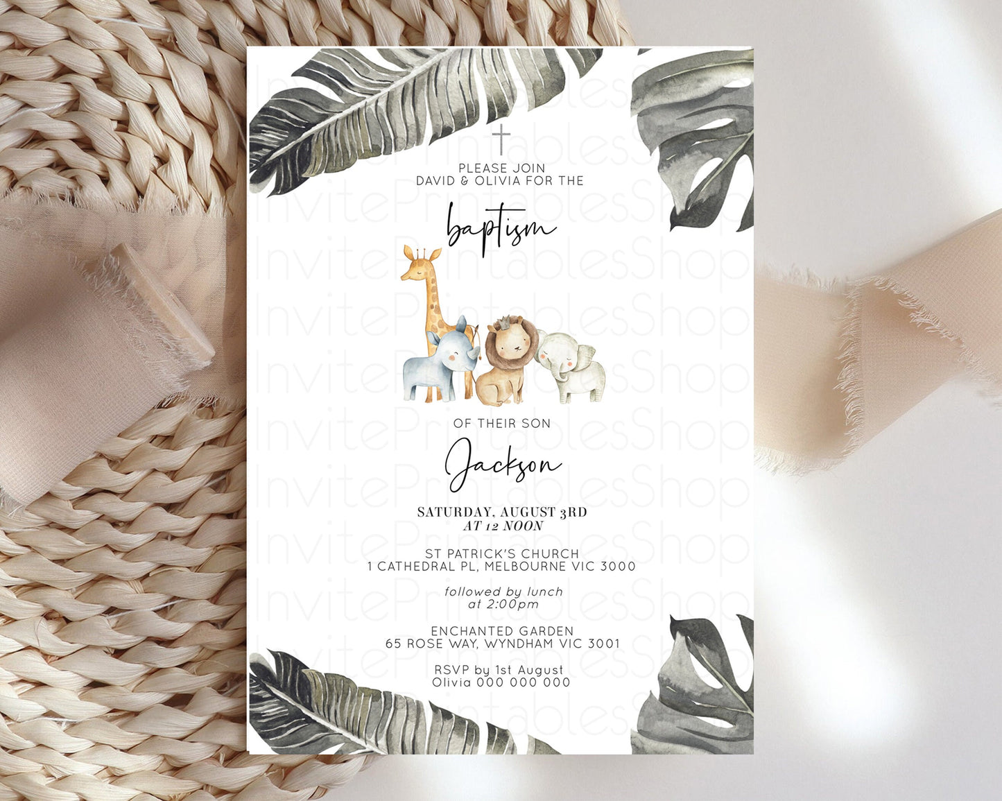 Baptism Invitation Christening Invitation Holy Communion Invite