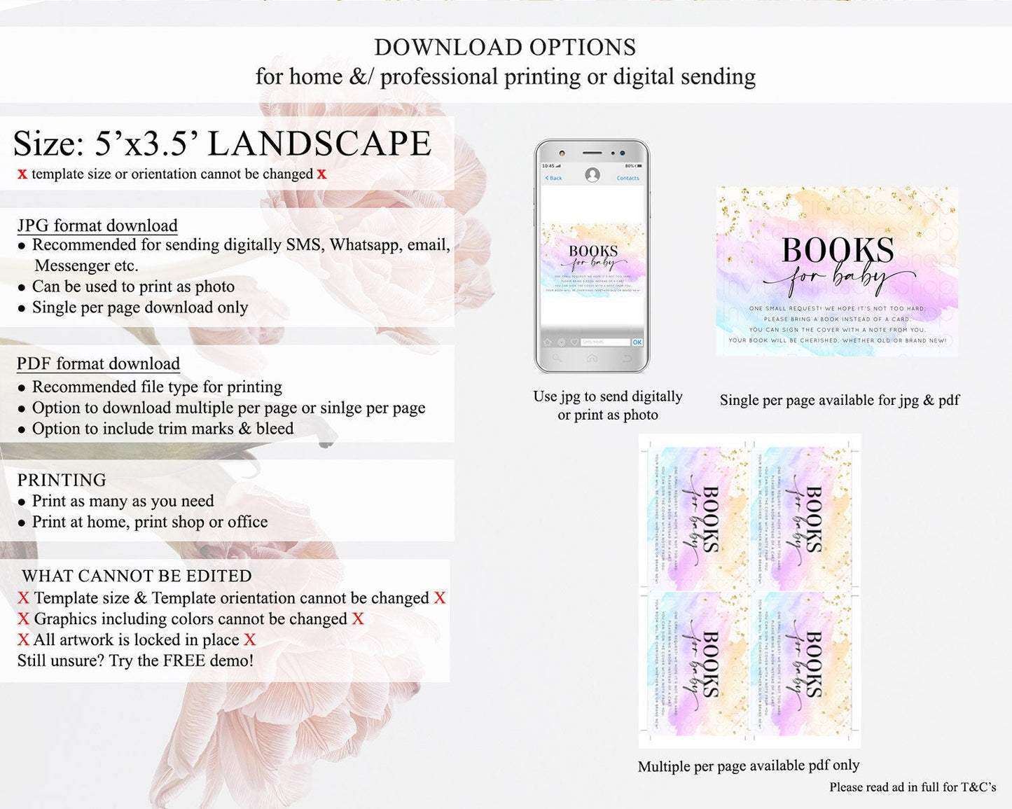 Pastel Books For Baby Card Pastel Rainbow Book Insert Colorful Ombre Watercolor Book Card Confetti Glitter Baby Book Poem Request D10175