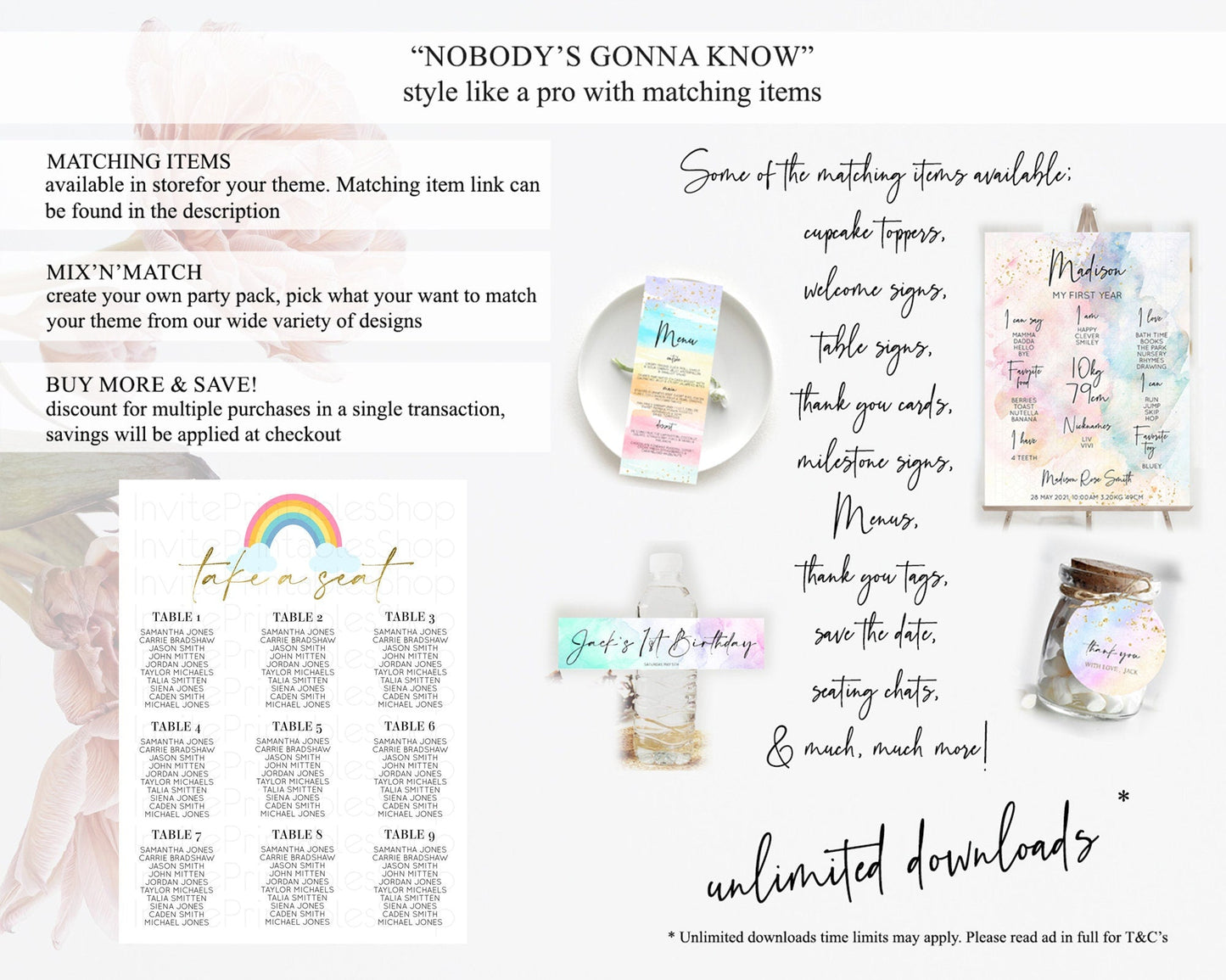Pastel Rainbow Seating Chart Boho Rainbow Seating Chart Rainbow Seating Chart Pastel Seating Chart Boho Rainbow Seating Sign D10123