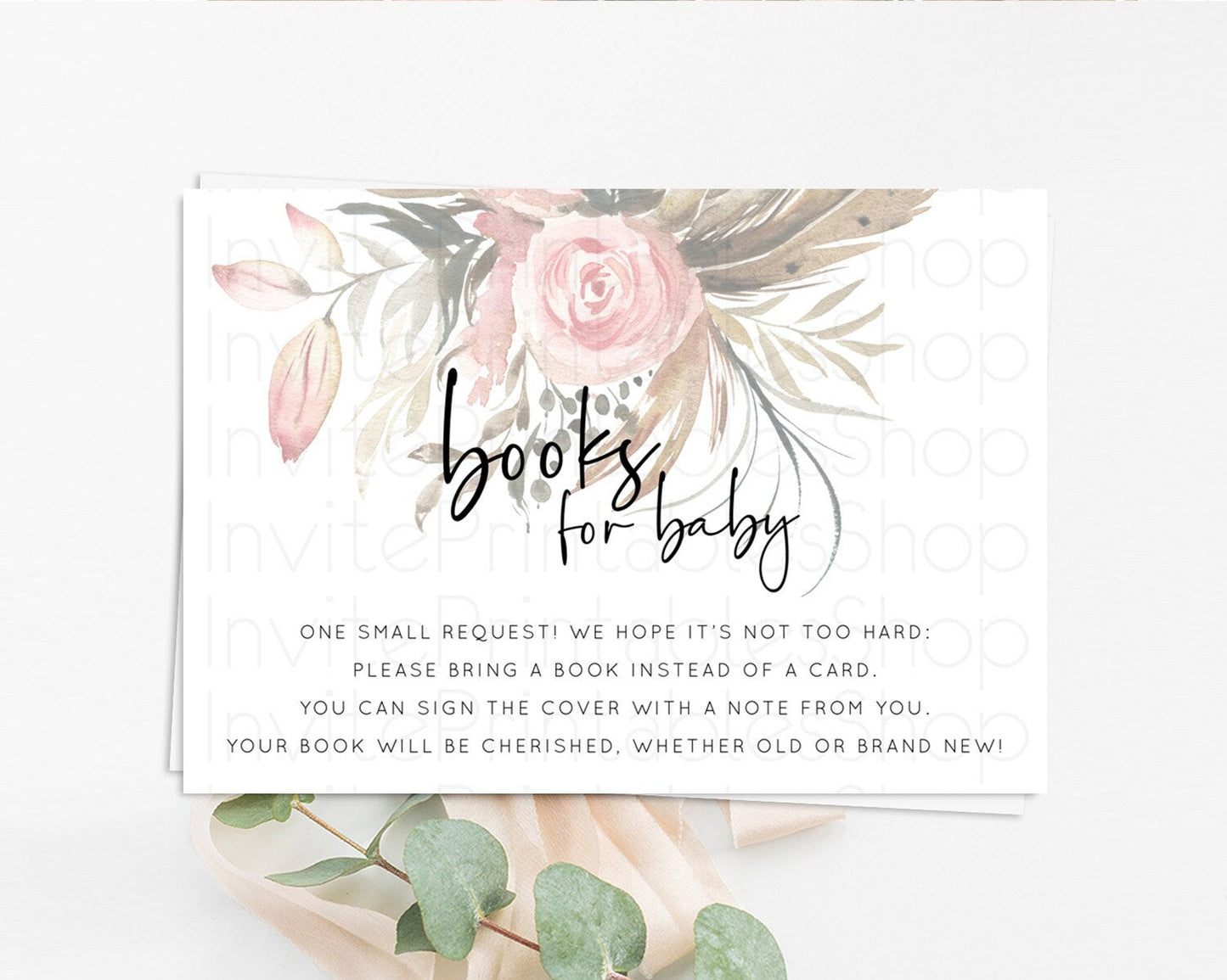 Secret Garden Books For Baby Card Boho Wildflower Book Insert Pastel Flower Garden Baby Shower Card Flower Guests Book Poem Request D10686