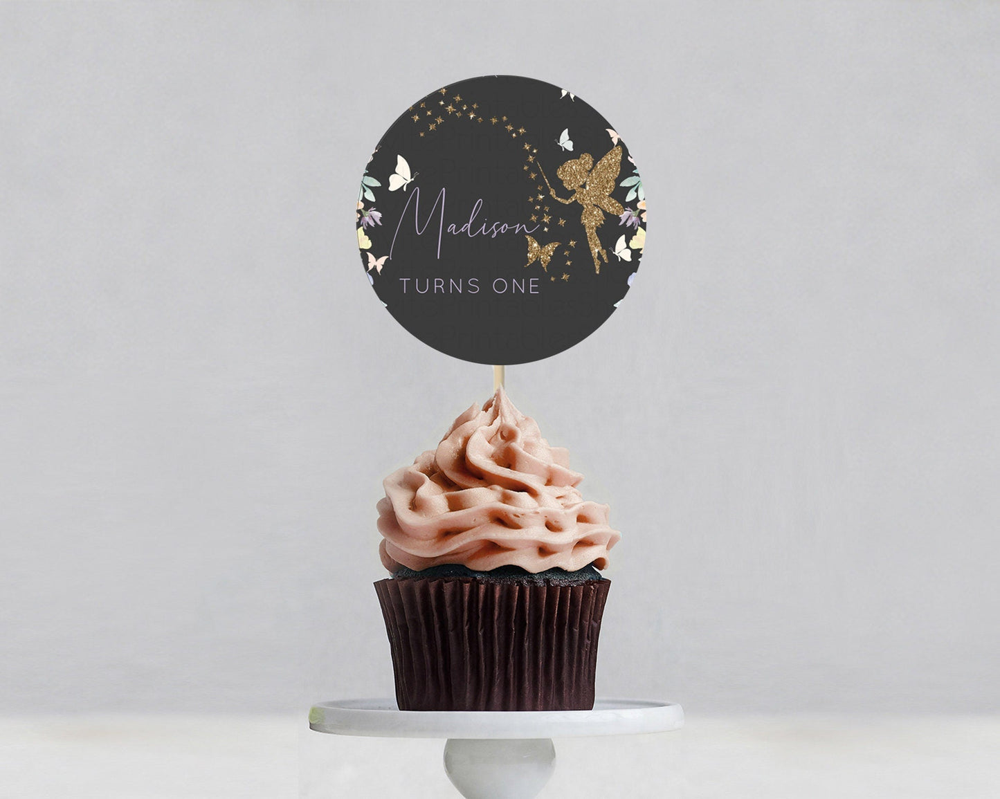 Fairy Cupcake Toppers Pastel Fairy Cupcake Toppers Fairy Floral Garden Cupcake Topper Enchanted Garden Floral Butterfly Party Decor D10881
