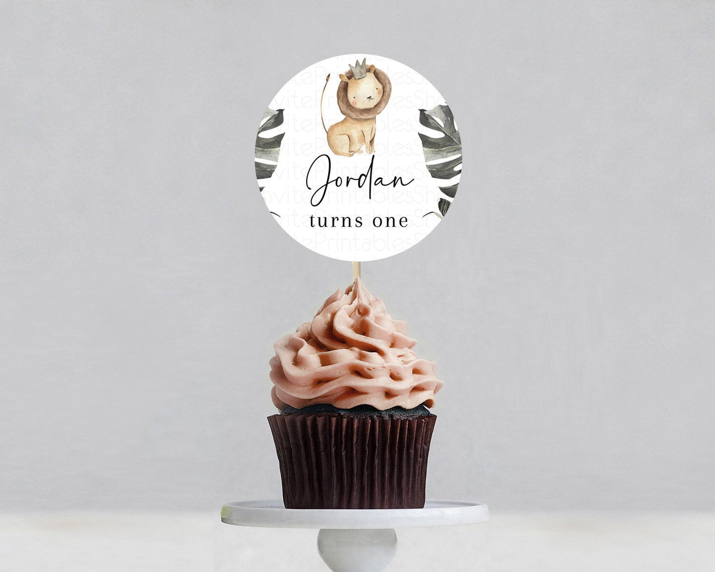 Lion Cupcake Toppers Safari Lion Cupcake Toppers Modern Lion Party Decor Safari Adventure Party Minimalist Lion First Birthday Decor D10599