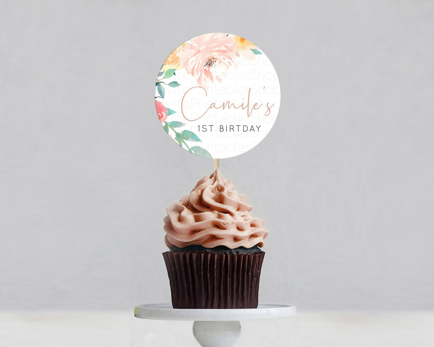 Secret Garden Cupcake Toppers Wildflower Cupcake Toppers Pastel Flowers Cupcake Toppers Enchanted Garden Boho Floral First Birthday D10706