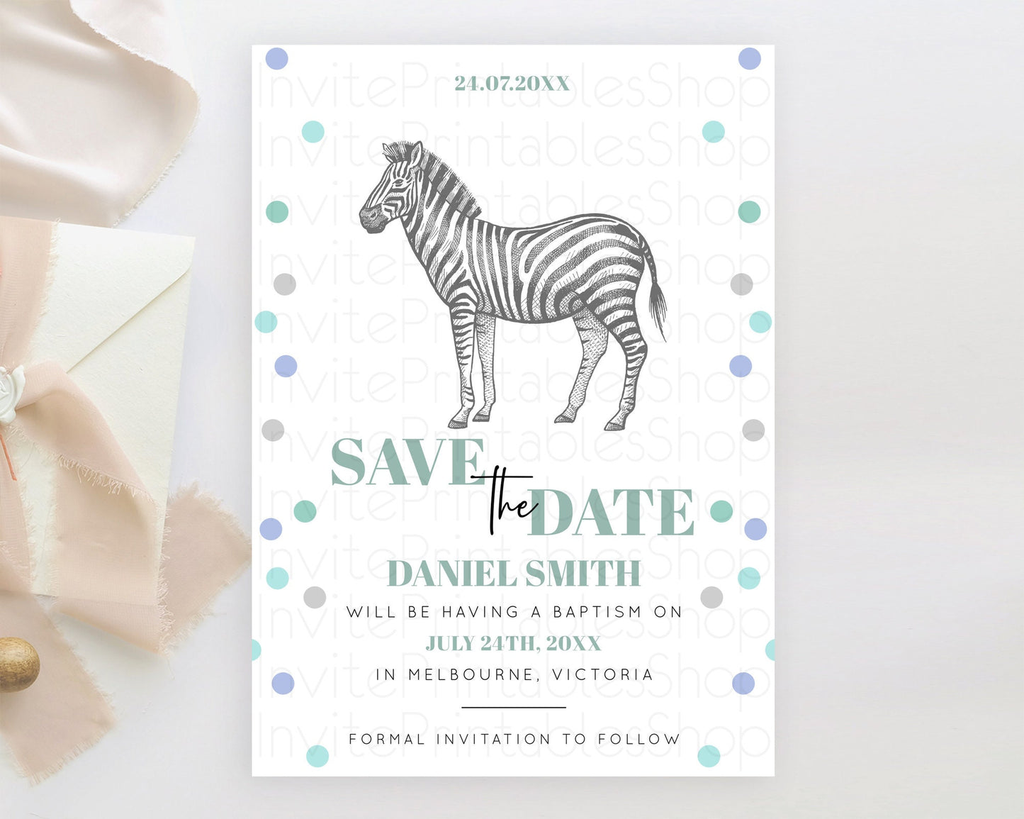 Zebra Save The Date Template Zebra Party Save The Date Safari Adventure Zebra Minimal Theme For 1st Birthday Baptism Baby Shower D10856