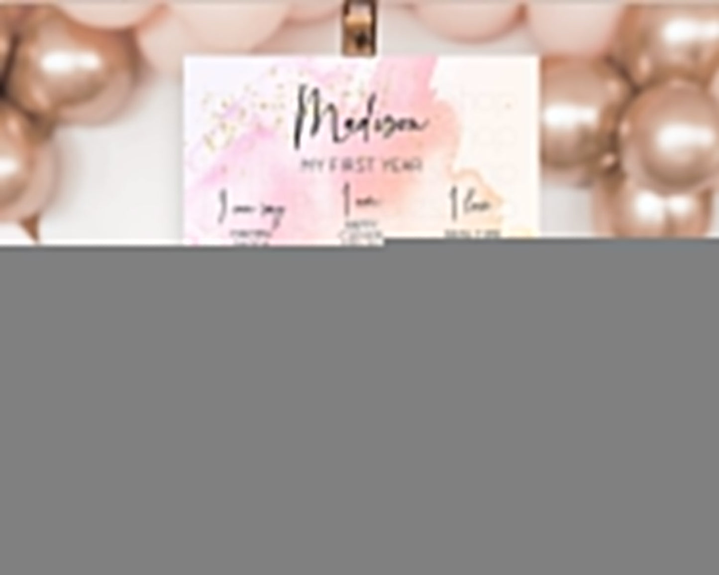 Pink First Birthday Milestone Poster Pink Watercolor Milestone Board Pastel Pink Watercolor Splash Milestone Board 1st Birthday D10167