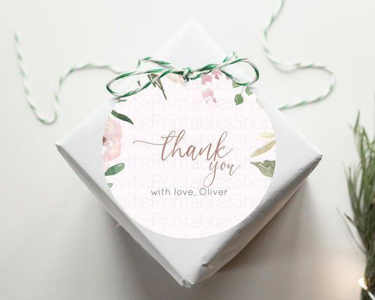Editable Secret Garden Thank You Tags Wildflower Thank You Gift Tags Pastel