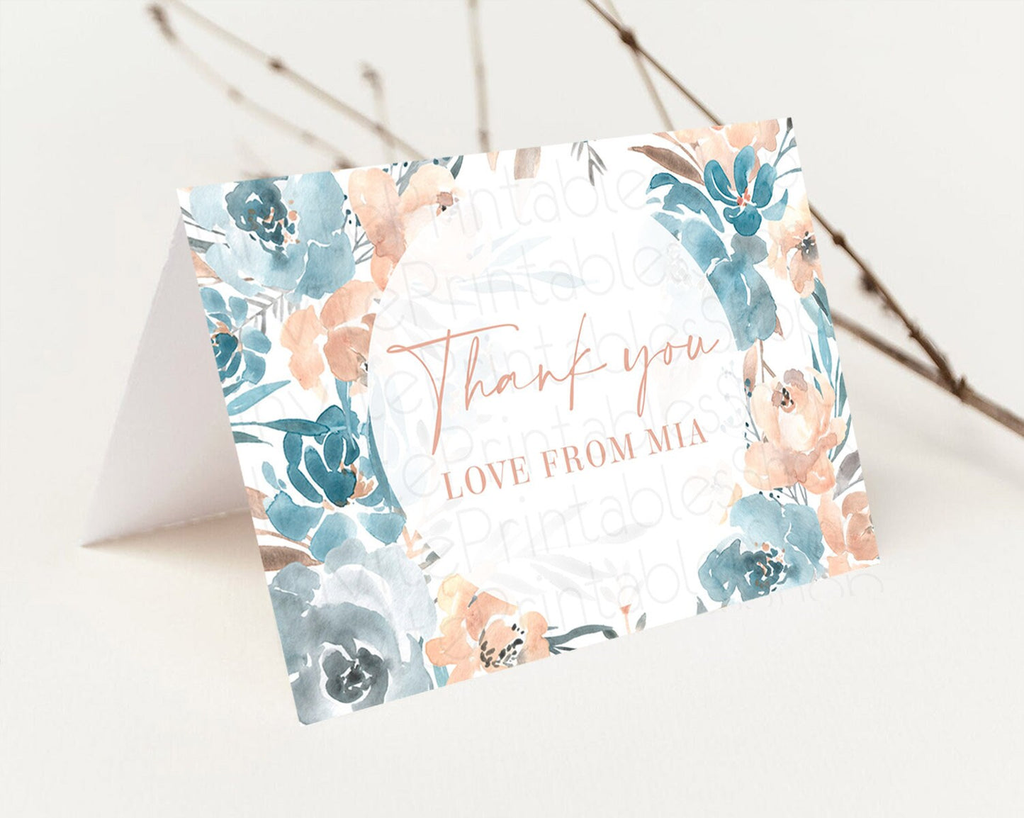 Secret Garden Thank You Wildflower Thank You Card Pastel Flower Garden Birthday Thank You Card Boho Floral Teacher Thank You Card D10190