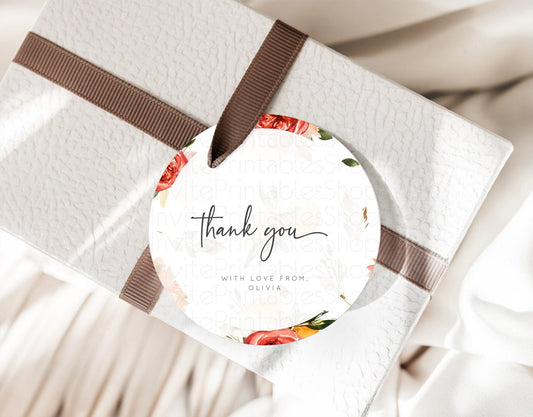 Editable Secret Garden Thank You Tags Wildflower Thank You Gift Tags Pastel