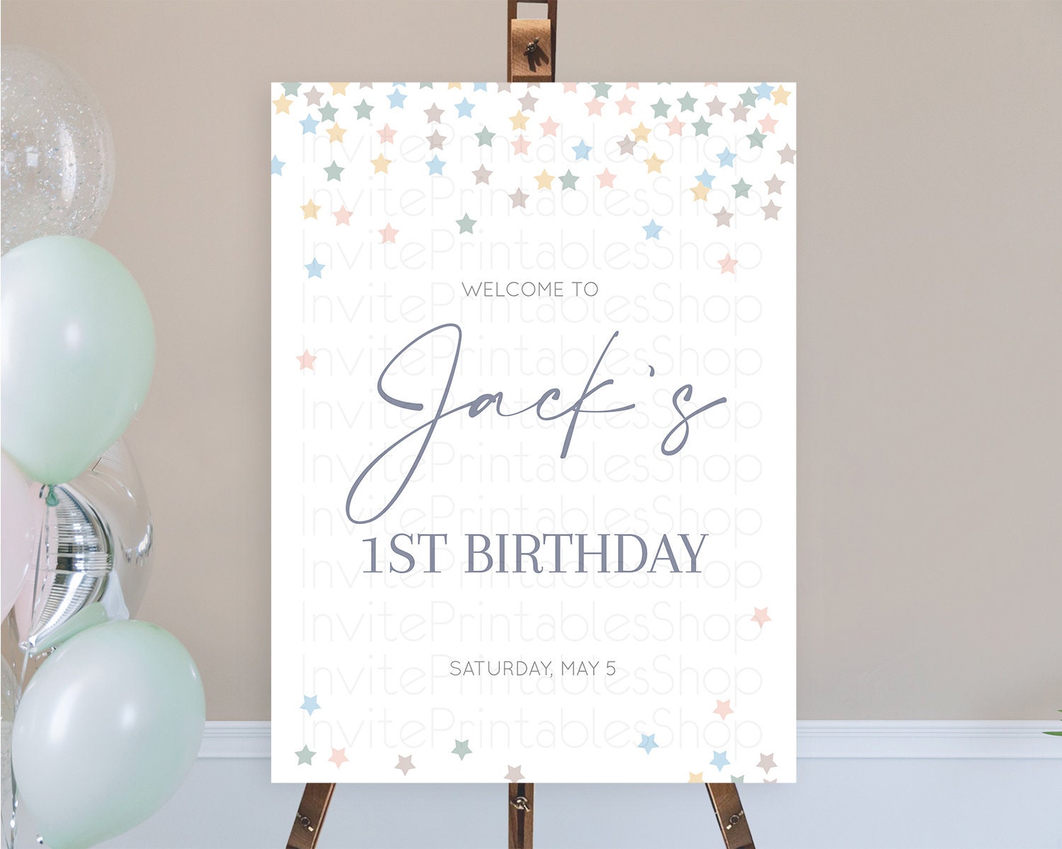 Editable Star Welcome Board Pastel Stars Welcome Sign Shooting Star Rainbow