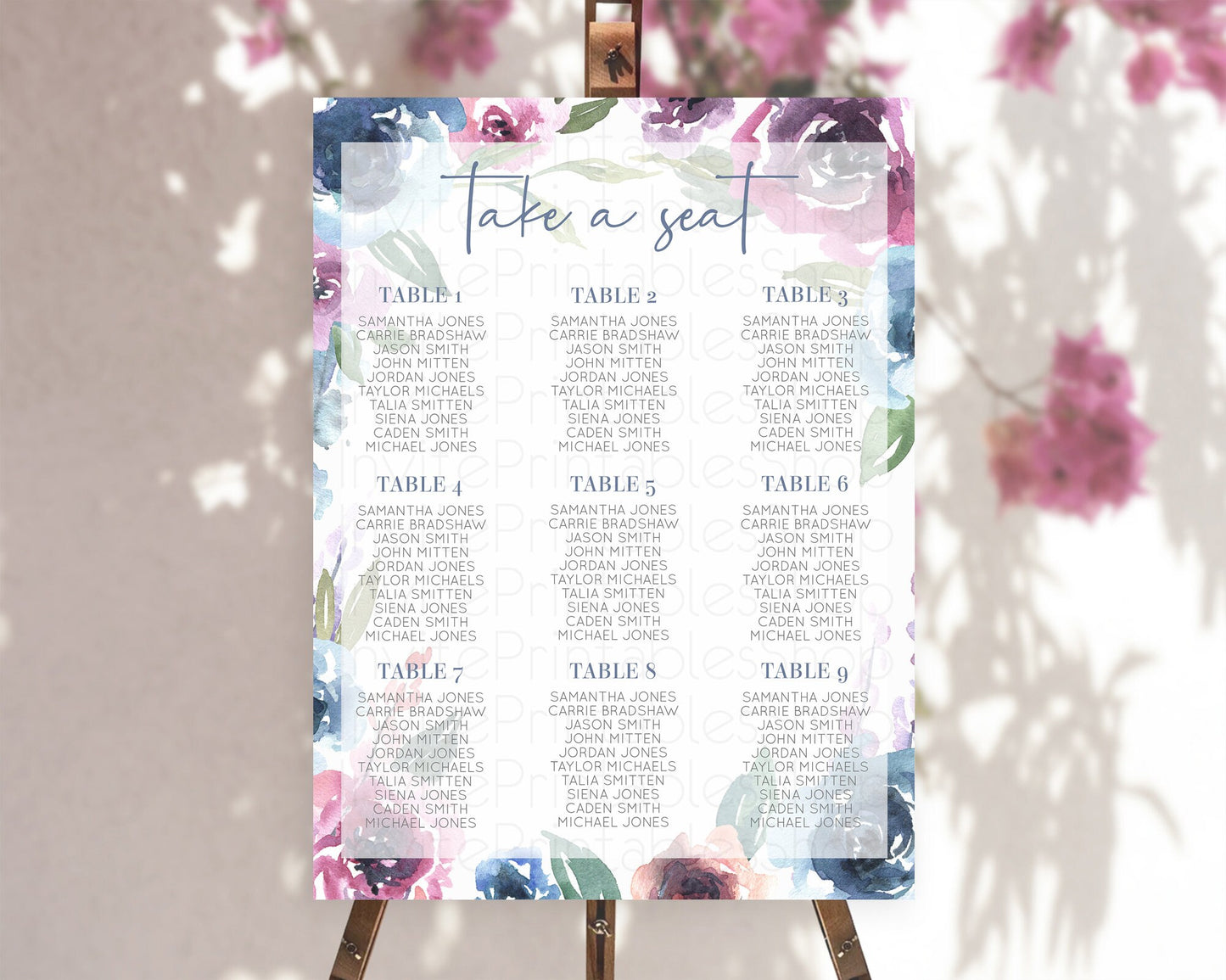 Secret Garden Seating Chart Wildflower Seating Chart Pastel Flowers Seating Chart Enchanted Garden Boho Floral Take A Seat Décor D10780