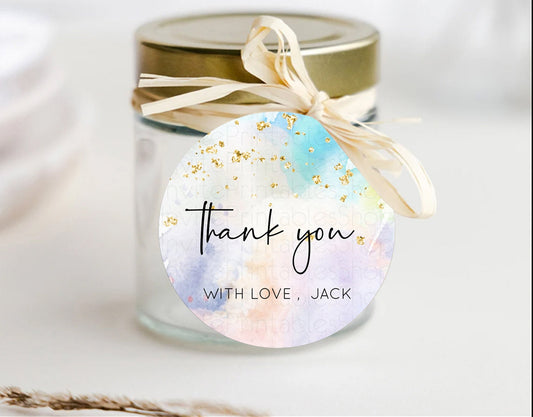 Editable Pastel Thank You Tags Rainbow Thank You Gift Tags Colorful Pastel F