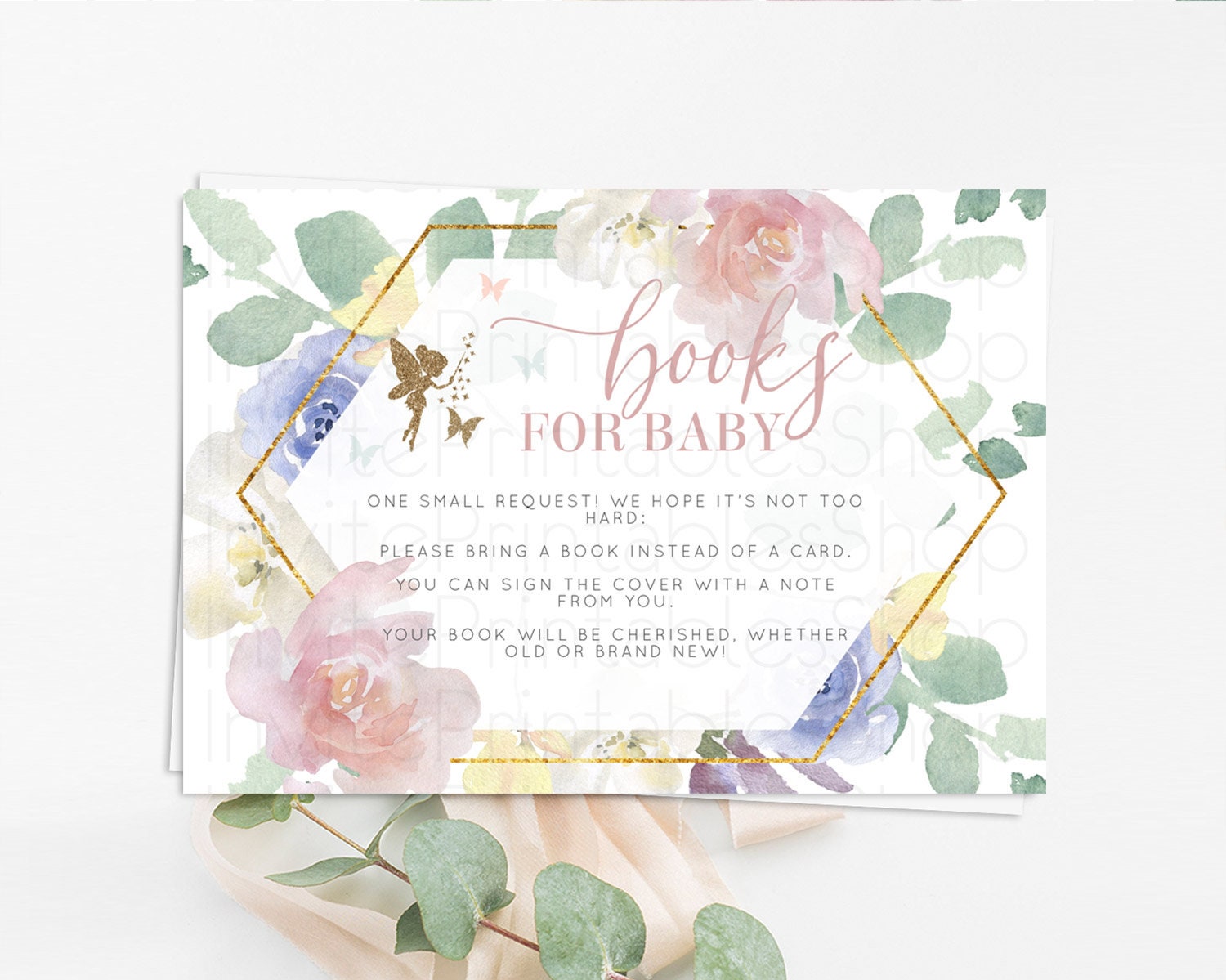 Editable Fairy Books For Baby Card Fairy Book Insert Enchanted Garden Fairy