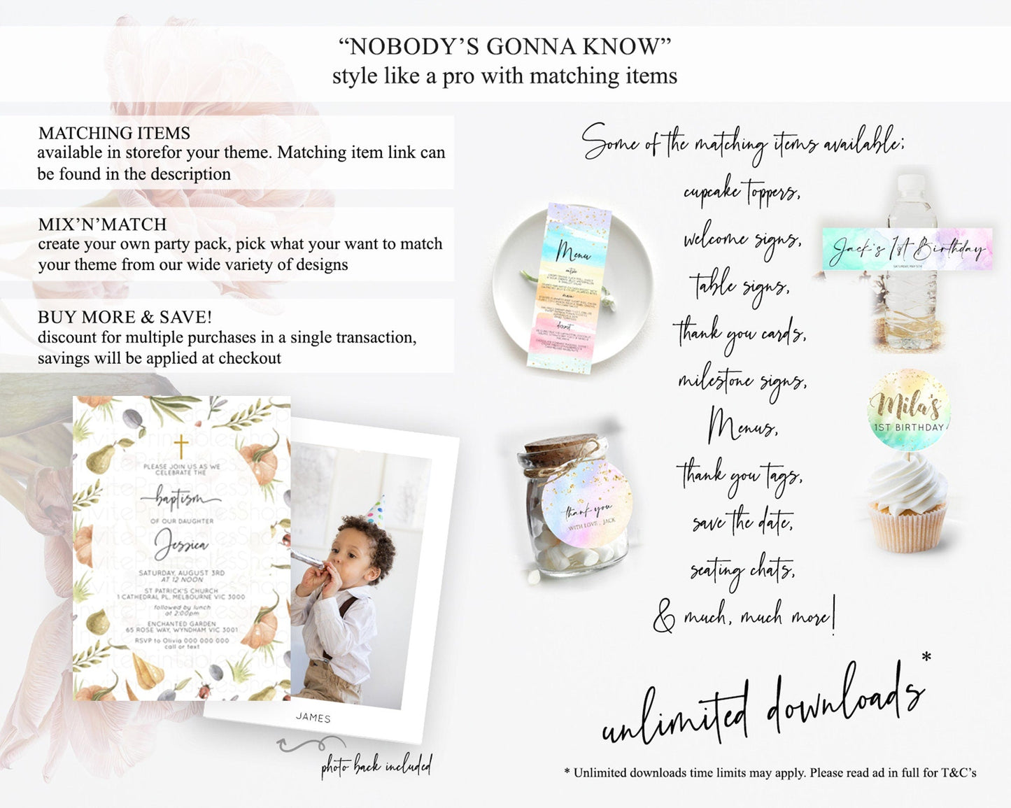 Pumpkin Baptism Invitation Pear Ladybug Plum Ladybug Baptism 1st Birthday Invitation Country Garden Holy Communion Theme D10543