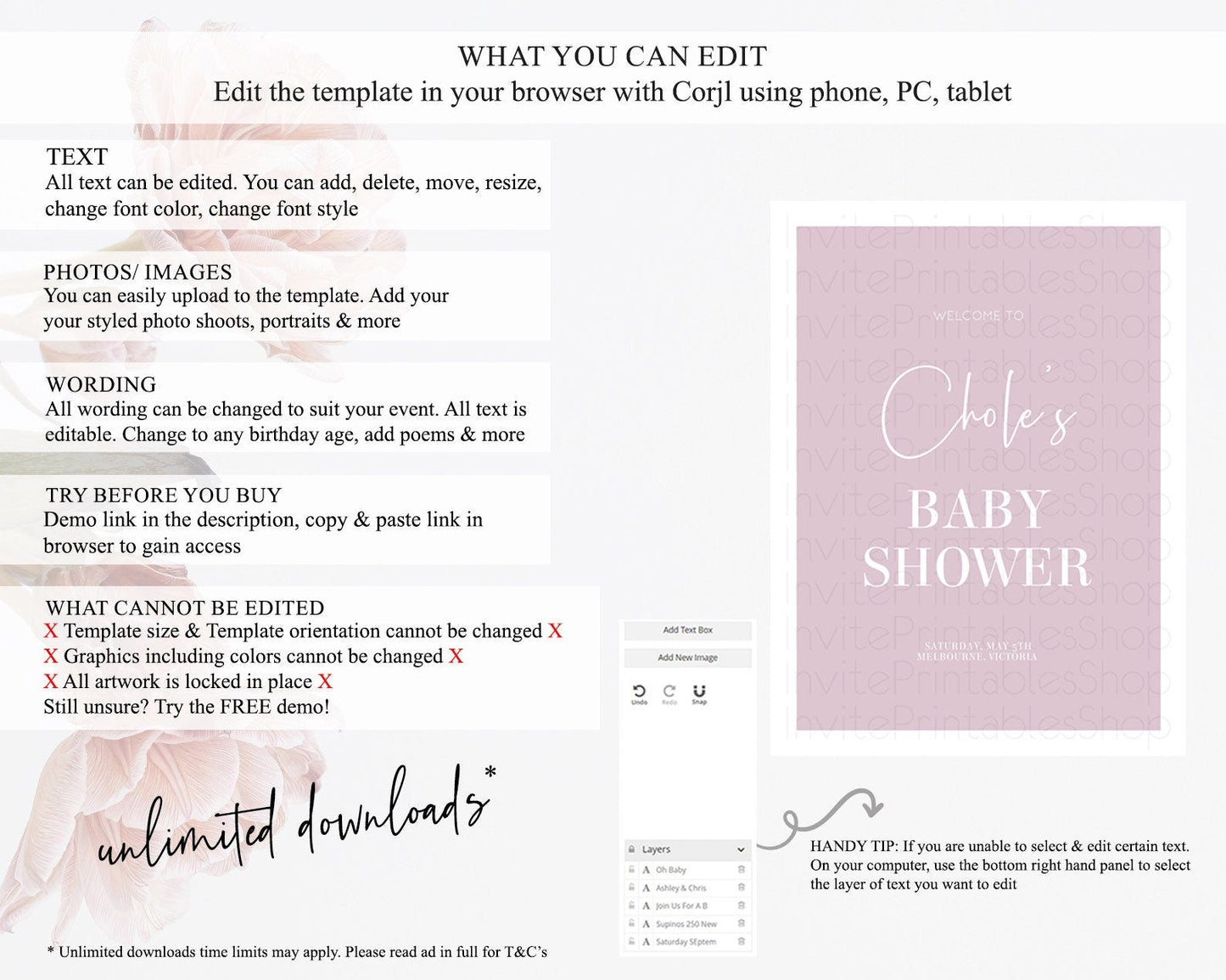 Pink Baby Shower Welcome Sign Plain Pink Welcome Board Minimalist Pastel Pink Welcome Poster Modern Pink Minimal Welcome Sign D10940