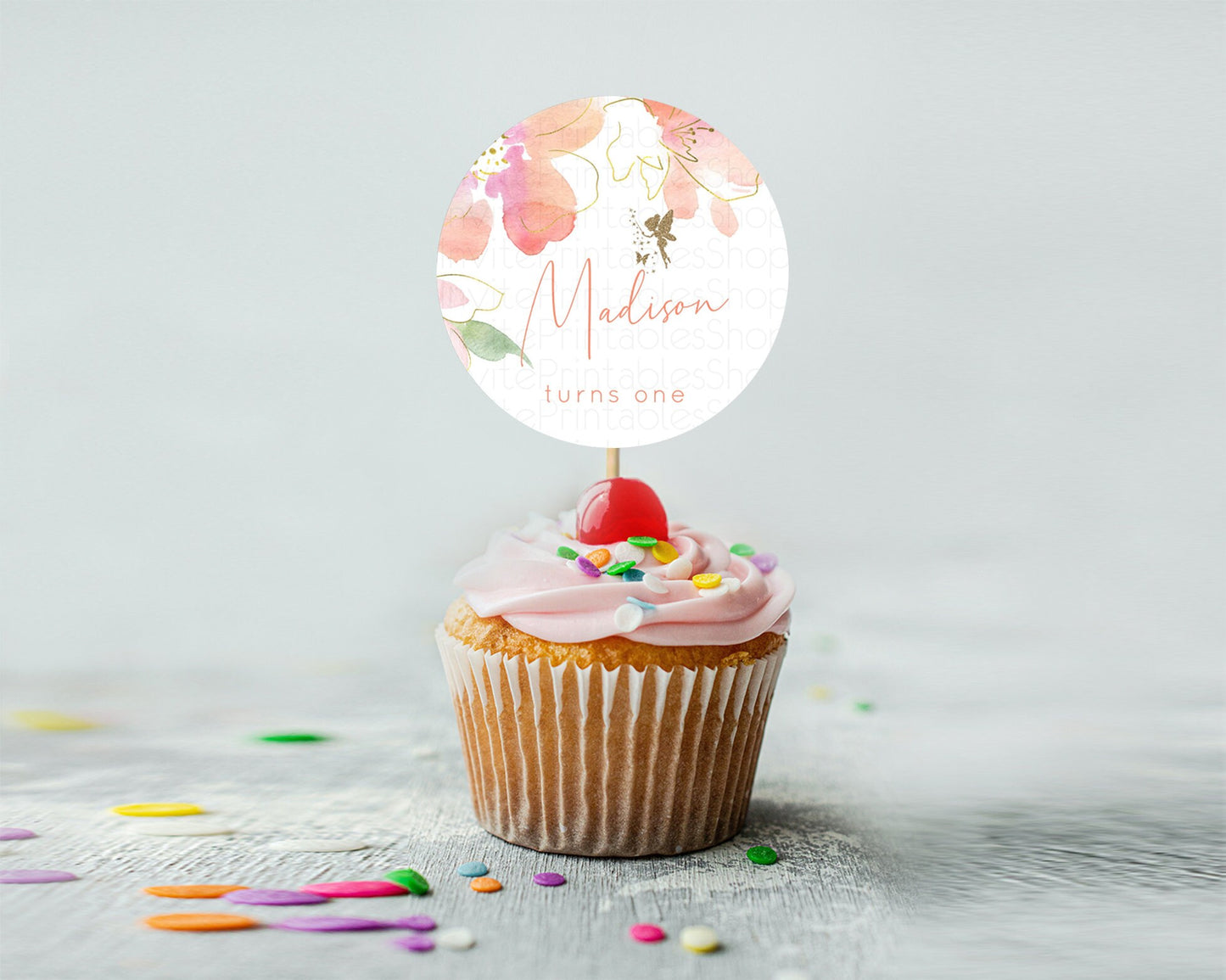 Fairy Cupcake Toppers Pastel Fairy Cupcake Toppers Fairy Floral Garden Cupcake Topper Enchanted Garden Floral Butterfly Party Décor D10934