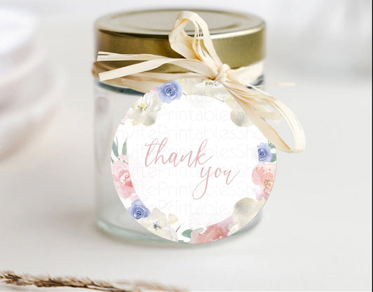 Editable Secret Garden Thank You Tags Wildflower Thank You Gift Tags Pastel