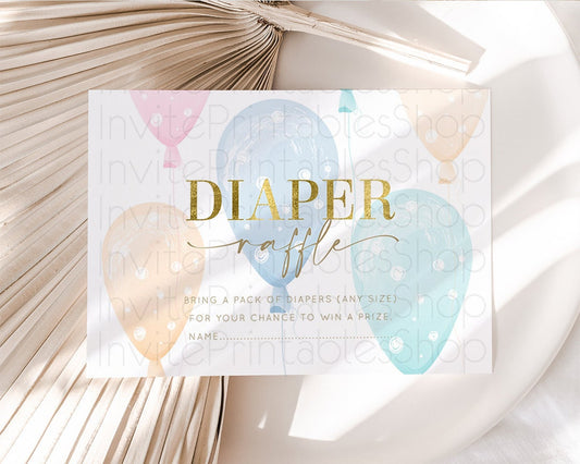Editable Diaper Raffle Diaper Request Diaper Insert Card Baby Shower Diaper
