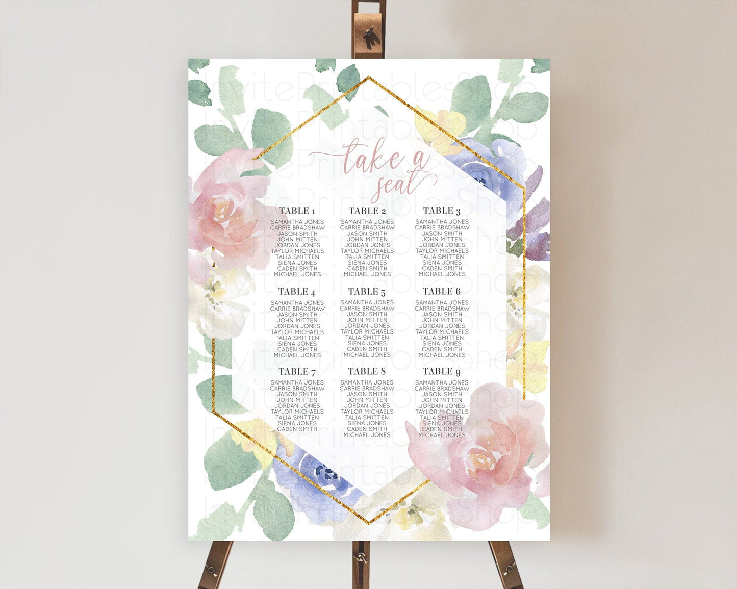 Secret Garden Seating Chart Wildflower Seating Chart Pastel Flowers Seating Chart Enchanted Garden Boho Floral Take A Seat Decor D10254
