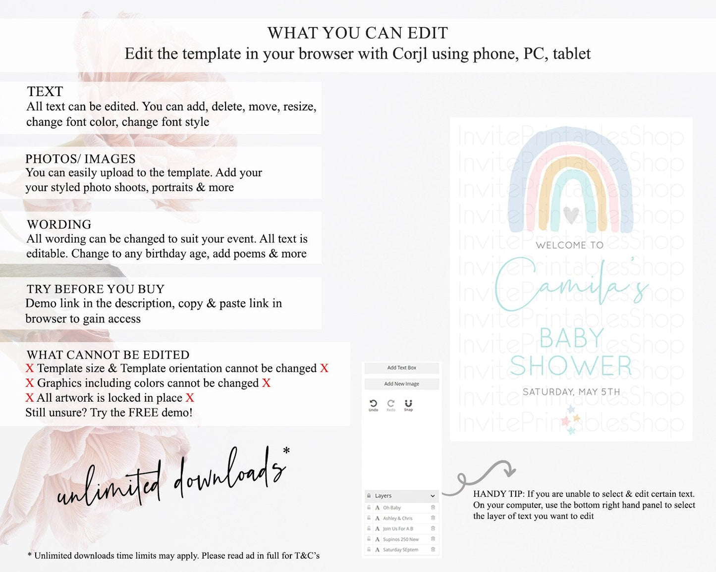 Pastel Rainbow Baby Shower Welcome Sign Boho Rainbow Welcome Board Rainbow Welcome Sign Pastel Welcome Decor Rainbow Welcome Sign D10214