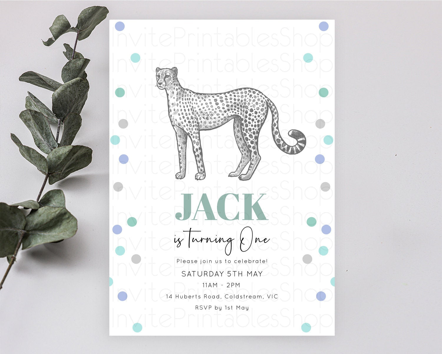 Editable Cheetah Birthday Invitation Cheetah Invitation Cheetah Birthday Che