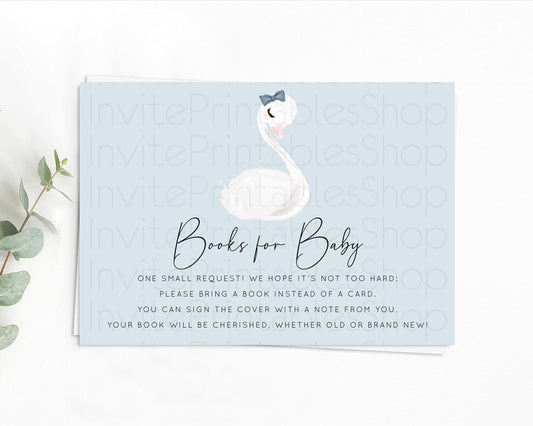 Editable Swan Books For Baby Card Swan Princess Ballet Book Insert Enchanted