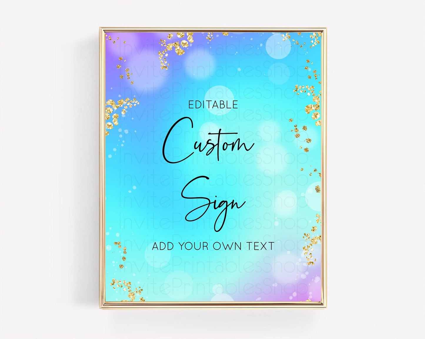 Mermaid Sign Sea Table Sign Decor Colorful Pastel Mermaid Under The Sea Pool Party 1st Birthday Baptism Baby Shower Bridal Shower D10573