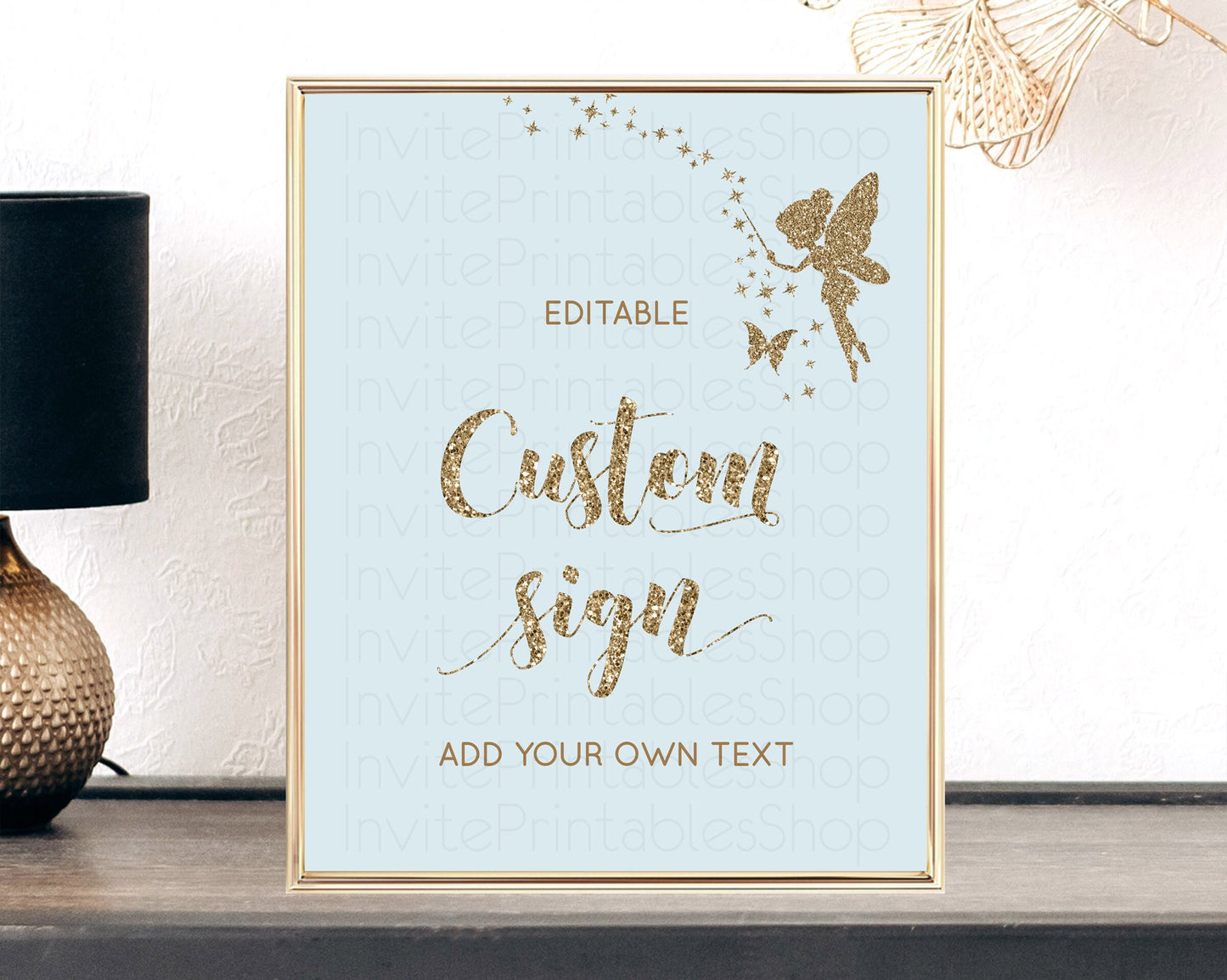 Fairy Sign Enchanted Garden Table Sign Décor Pastel Floral Butterfly Party Secret Garden Birthday Baptism Baby Shower Bridal Shower D10907