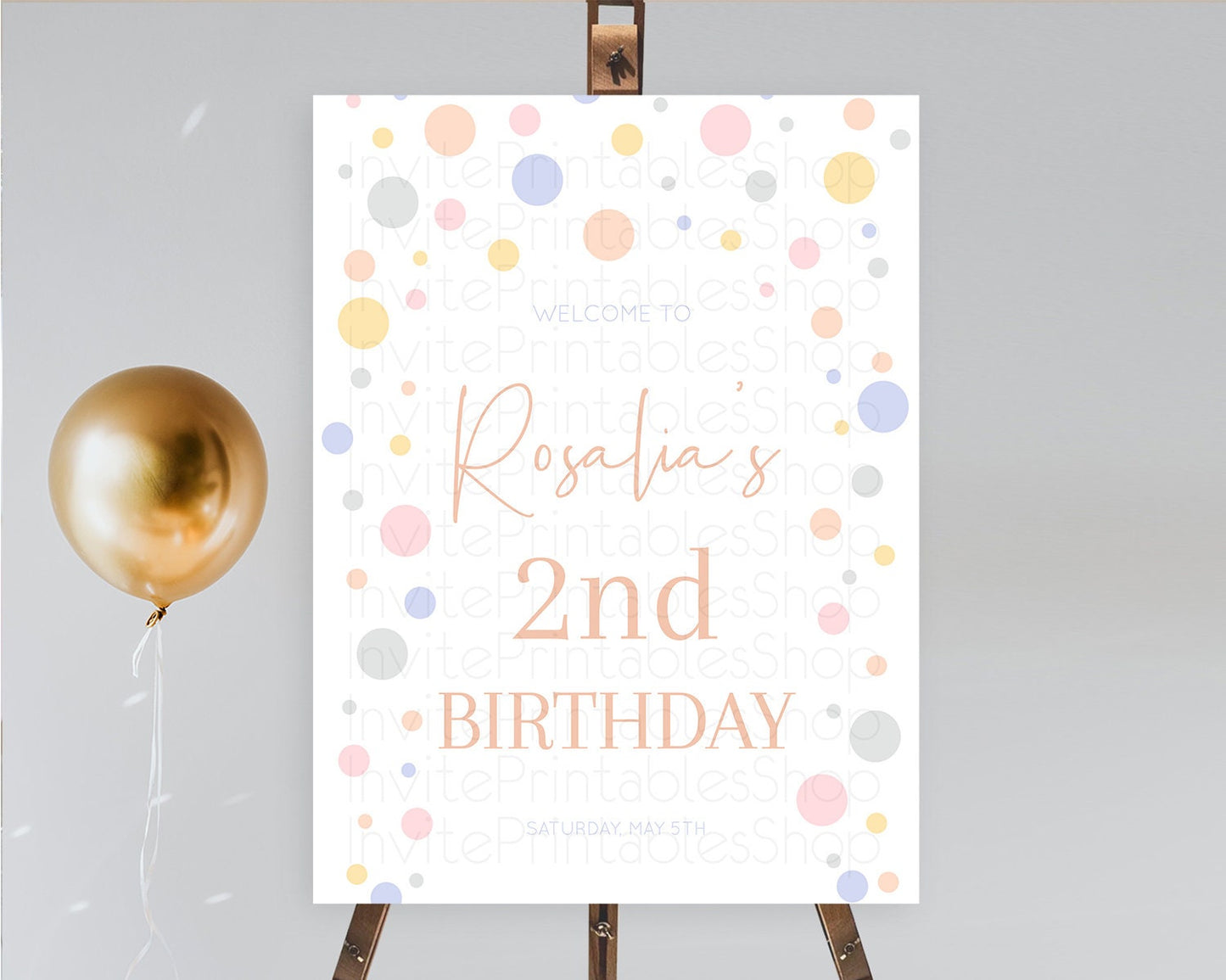 Rainbow Welcome Sign Pastel Welcome Board Pastel Rainbow Confetti Welcome Sign Colorful Bubbles Pastel First Birthday Welcome Sign D10759