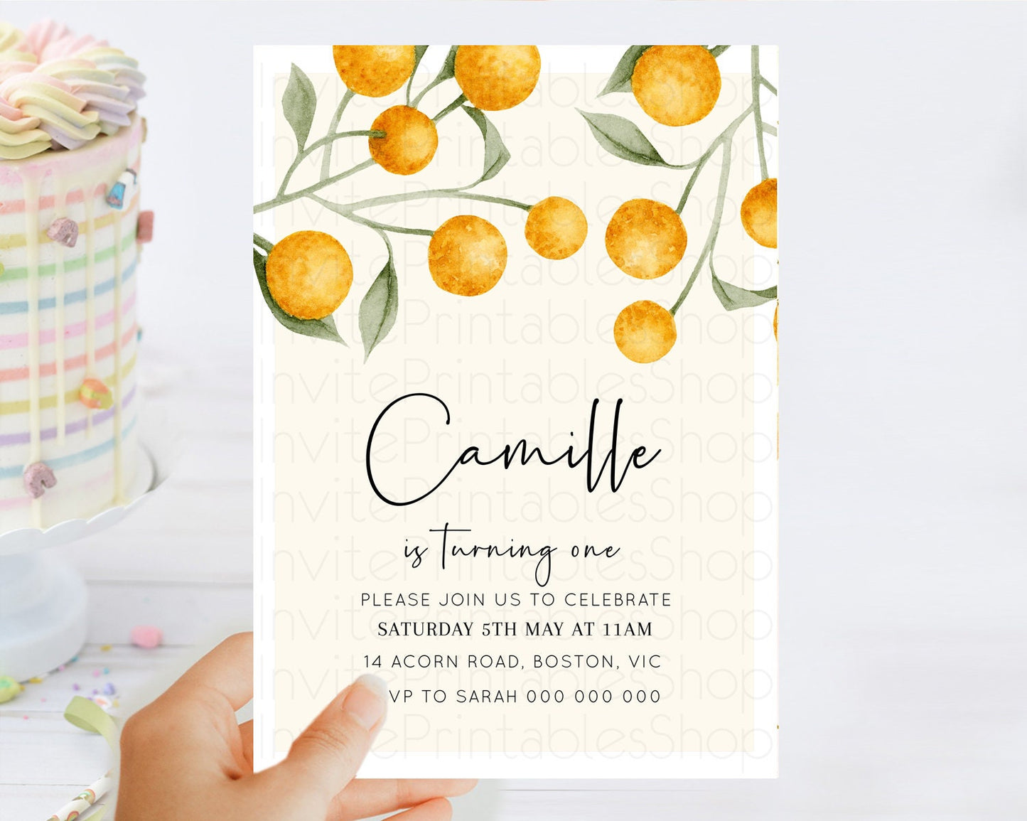 Secret Garden Invitation Wildflower Birthday Invitation Pastel Flowers Invite Enchanted Garden Boho Floral 3rd 2nd First Birthday D11038