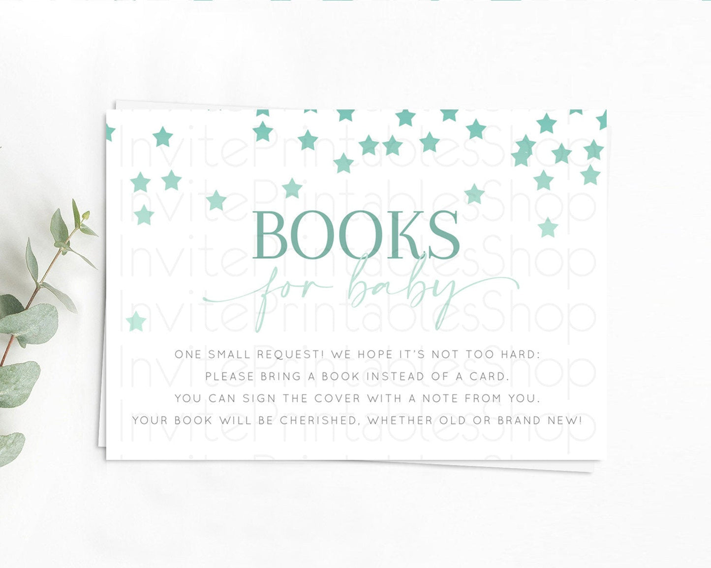 Pastel Star Books For Baby Card Shooting Star Book Insert Twinkle Little Star Book Card Rainbow Confetti Guests Book Poem Request D10310