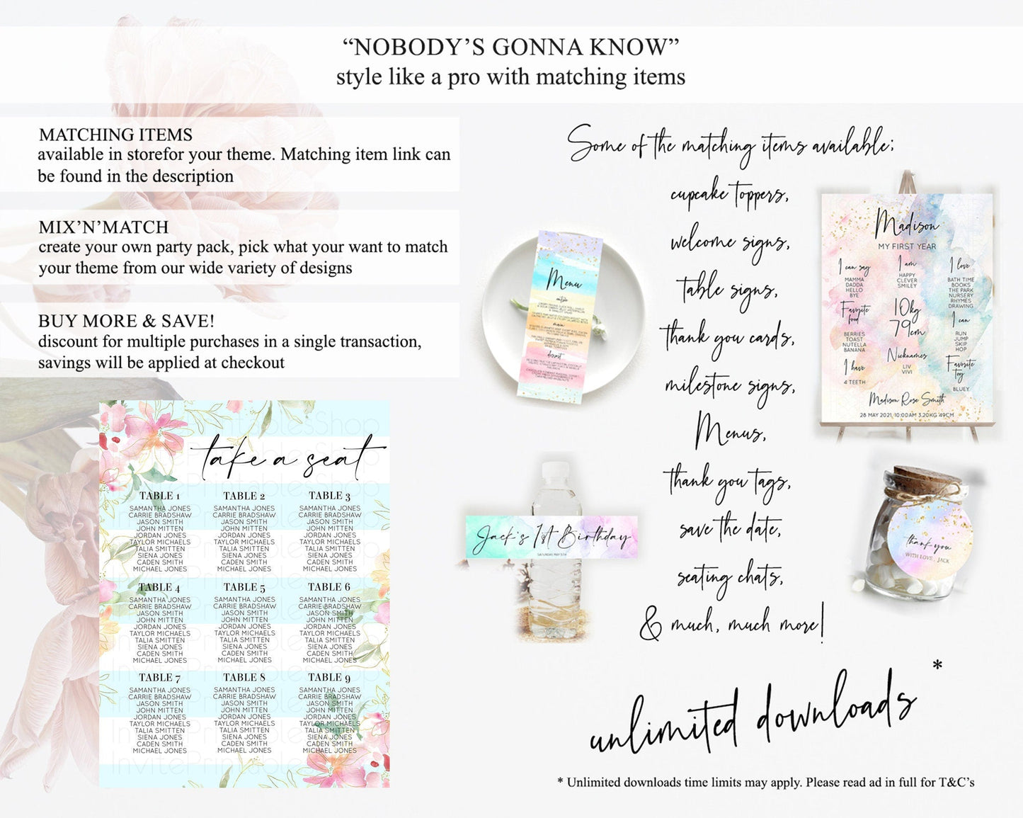 Secret Garden Seating Chart Wildflower Seating Chart Pastel Flowers Seating Chart Enchanted Garden Boho Floral Take A Seat Decor D10304